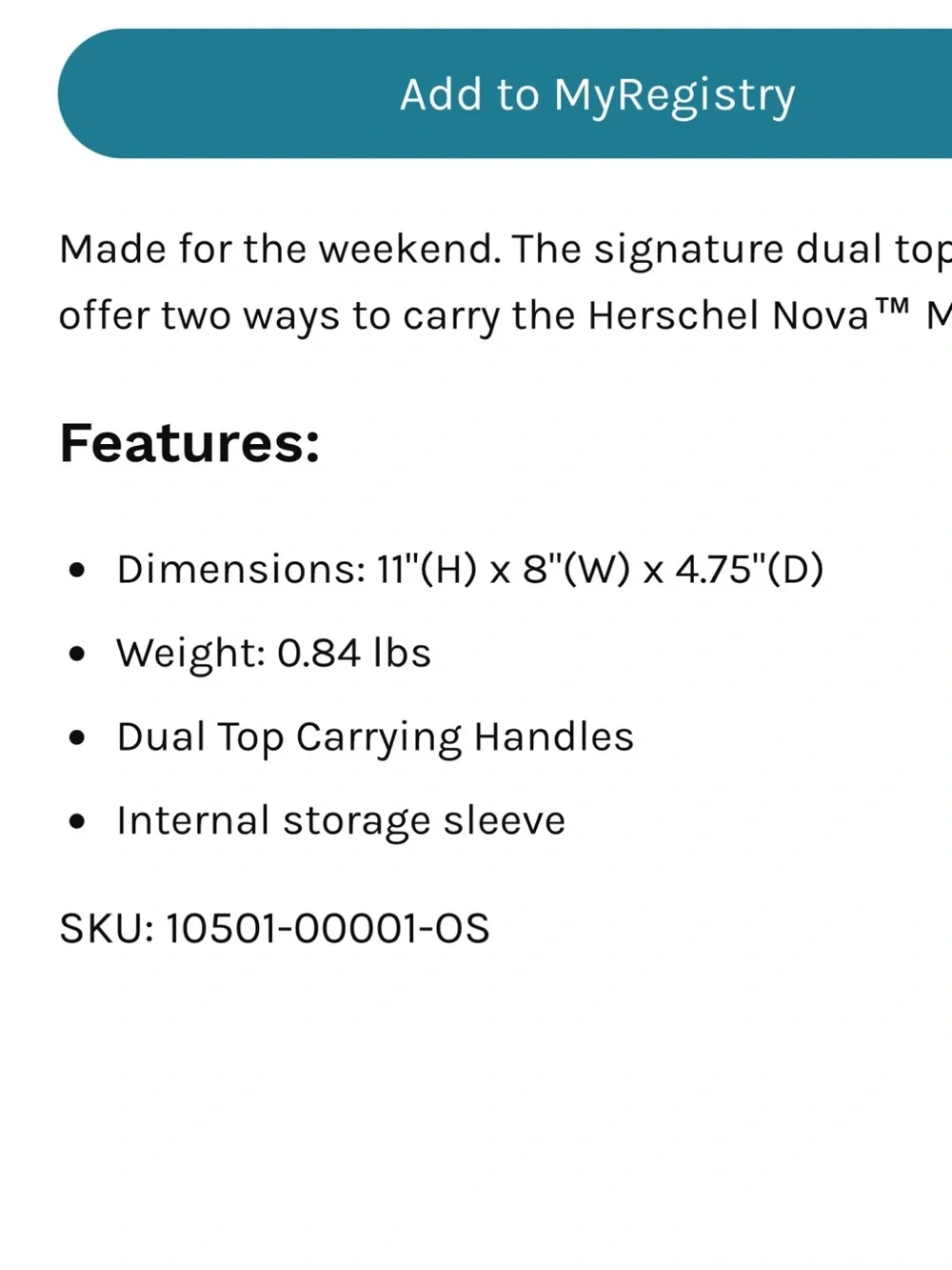 Herschel Supply Company Black Mini Backpack with Gold Zippers